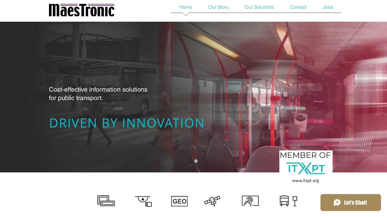 Pratinjau website publik Maestronic